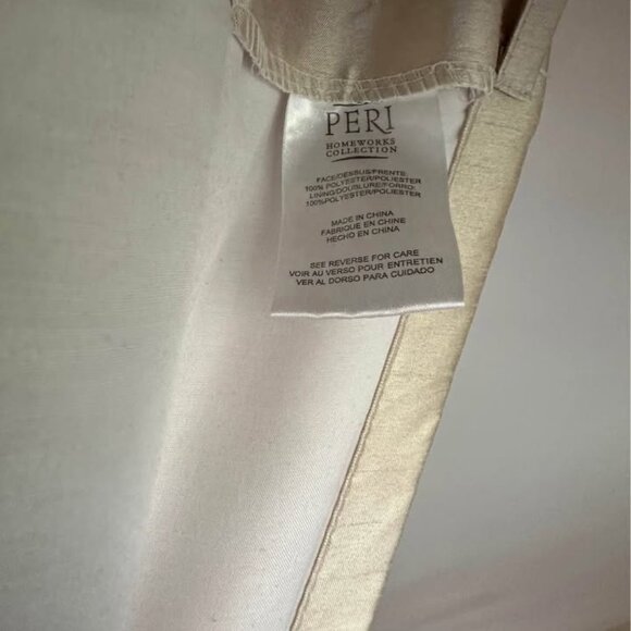 Peri Cream 98" Pinch Pleat SILK-LOOK Curtains. Set of 2 - Picture 5 of 7